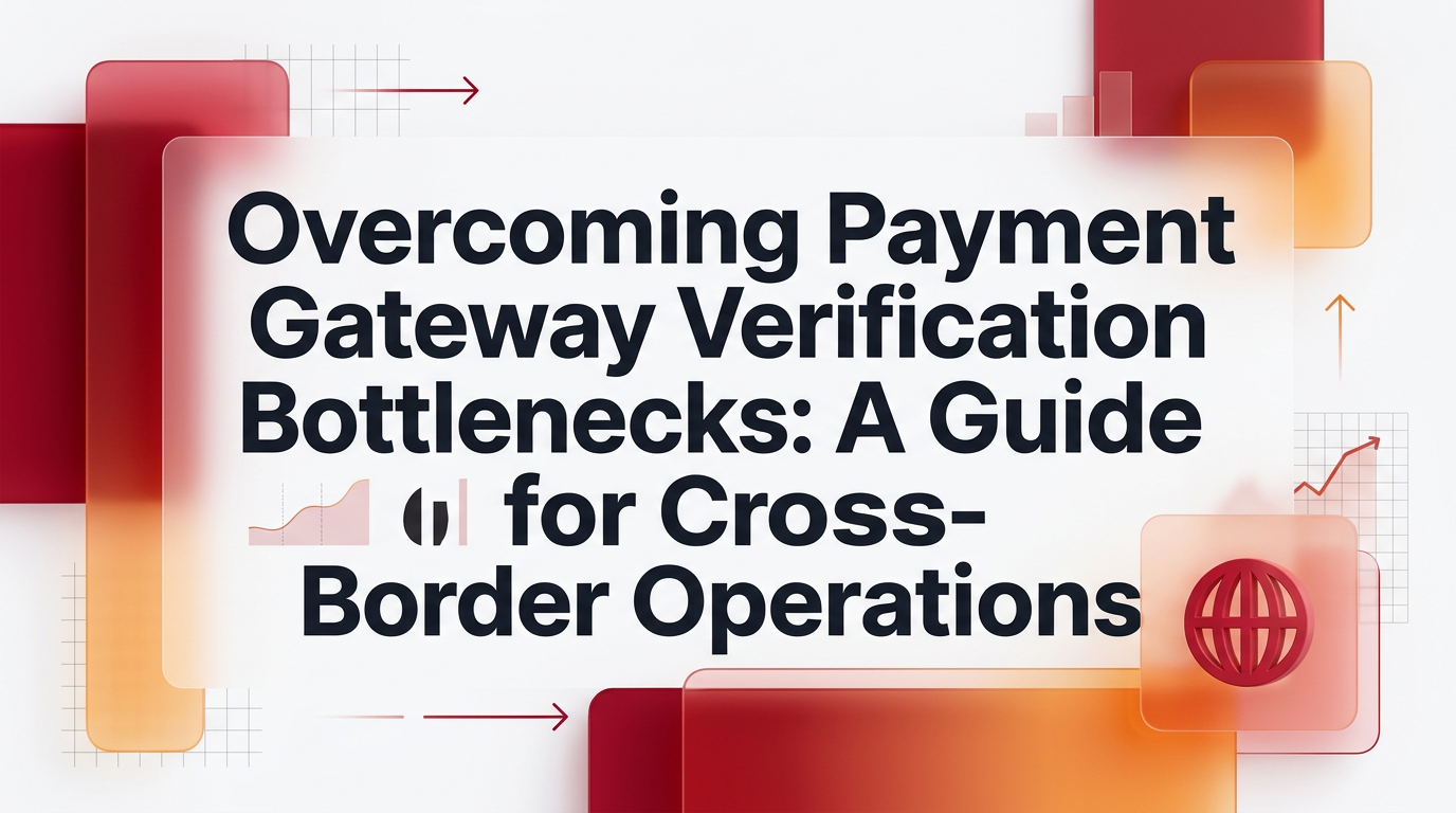 Overcoming Payment Gateway Verification Bottlenecks: A Guide for Cross-Border Operations