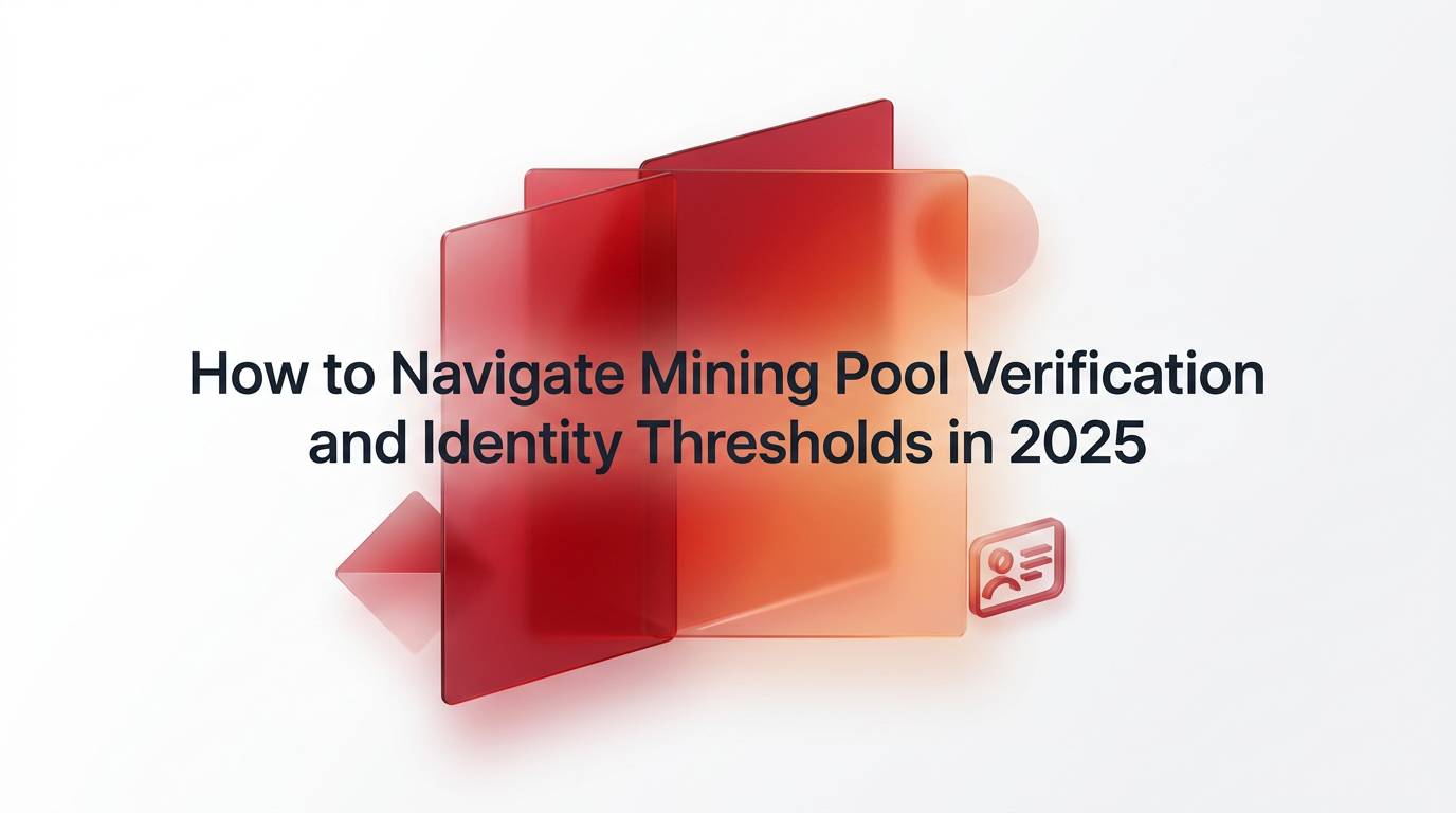 How to Navigate Mining Pool Verification and Identity Thresholds in 2025