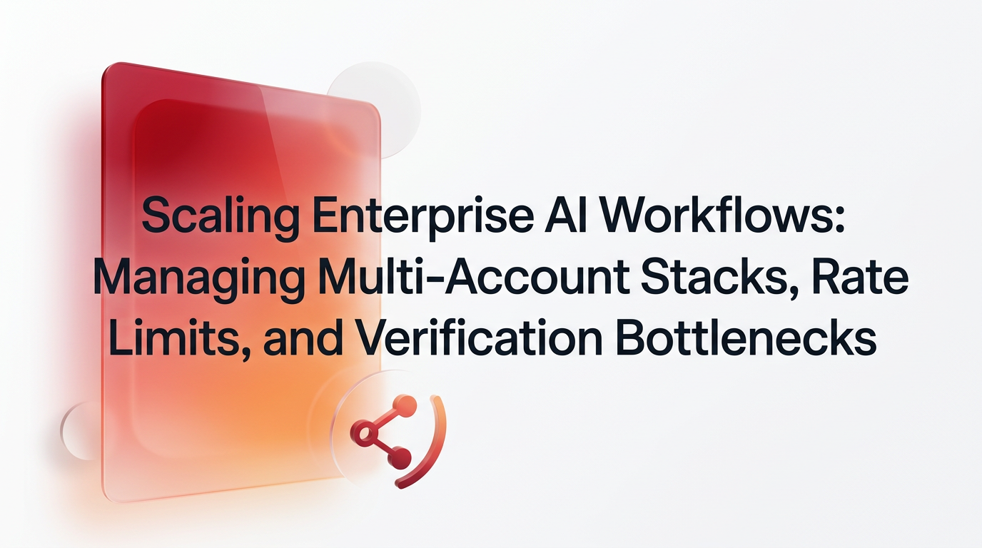 Scaling Enterprise AI Workflows: Managing Multi-Account Stacks, Rate Limits, and Verification Bottlenecks